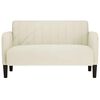 vidaXL Loveseat soffa creme 109 cm sammet