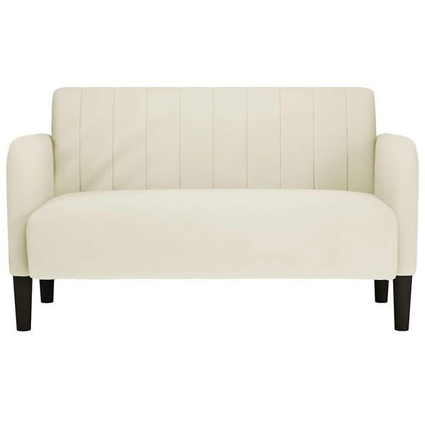 vidaXL Loveseat soffa creme 109 cm sammet