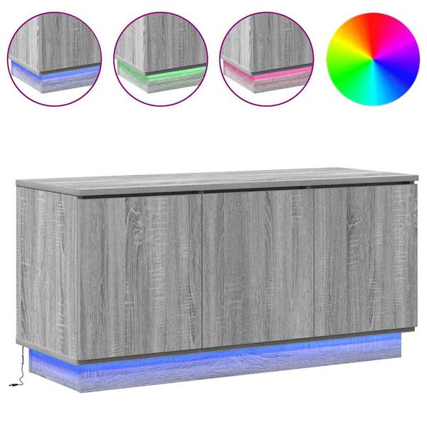 vidaXL TV-sk&aring;p Gr&aring; Sonoma 100 x 38 x 49 cm Konstruerat tr&auml;