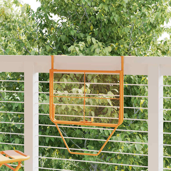 vidaXL Balkongbord gul 60x40 cm st&aring;l