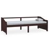 vidaXL Dagb&auml;dd 3-sits m&ouml;rkbrun massiv furu 90x200 cm