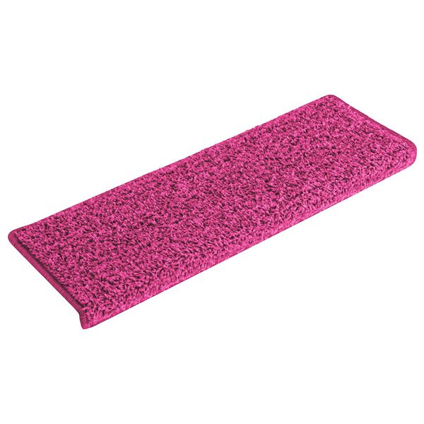 vidaXL Trappmattor 15 st 65x21x4 cm rosa rektangul&auml;r kant