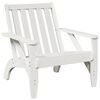 vidaXL Adirondackstol vit 75x77x77 cm massiv furu