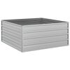 vidaXL Odlingsl&aring;da upph&ouml;jd galvaniserat st&aring;l 100x100x45 cm silver