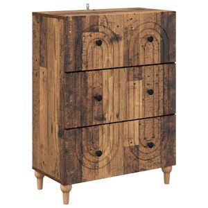 vidaXL L&aring;dans sk&aring;p Gammalt tr&auml; 66 x 34,5 x 90 cm Konstruerat tr&auml;