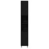 vidaXL Badrumsm&ouml;belset med lagring 3 pcs Svart Ek 30 x 30 x 190 cm
