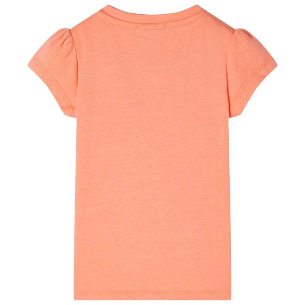 T-shirt med formade &auml;rmar f&ouml;r barn neon orange 116
