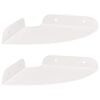 vidaXL H&ouml;rn Flygande Hylla 2 st Vit 15 x 15 x 2 cm