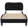 vidaXL Bed Frame with LED without Mattress "Hvar" Black 90x200 cm Fabric