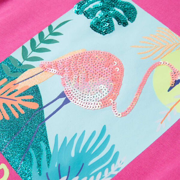 T-shirt för barn mörk rosa 128