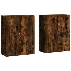 vidaXL V&auml;ggsk&aring;p 2 st r&ouml;kf&auml;rgad ek 69,5x34x90 cm