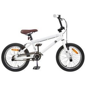 vidaXL BMX Cykel 16 Tum f&ouml;r 5-8 &aring;r gammal Vit