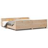 vidaXL S&auml;ngram utan madrass 200x200 cm massiv furu