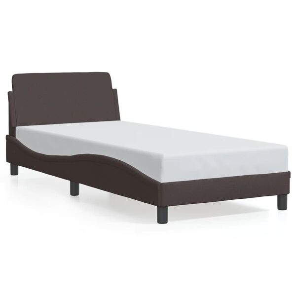 vidaXL Bed Frame "Dover" Dark Brown 80x200 cm Fabric