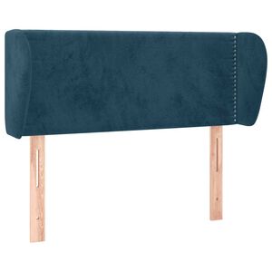 vidaXL S&auml;nggavel med kanter m&ouml;rkbl&aring; 103x23x78/88 cm sammet