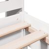 vidaXL S&auml;ng med bokhylla utan madrass vit 90x200cm massiv furu