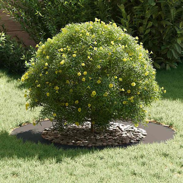 vidaXL l&auml;mplig f&ouml;r Flat Tr&auml;dringar 5 pcs Svart &Oslash;50 / 80 cm St&aring;l