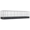 vidaXL Volj&auml;r med utbyggnad silver 832x207x212 cm st&aring;l