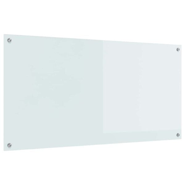 vidaXL K&ouml;kspl&aring;nbak Vit 120 x 60 cm h&auml;rdat glas