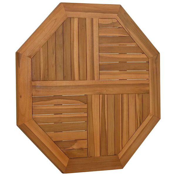 vidaXL Bordsskiva 80x80x2,5 cm &aring;ttakantig massiv teak