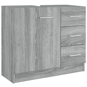 vidaXL Tv&auml;ttst&auml;llssk&aring;p Gr&aring; Sonoma 63x30x54 cm konstruerat tr&auml;