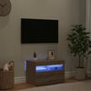 vidaXL TV-bänk med LED-lampor artisan ek 60x35x40 cm konstruerat trä