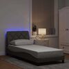 vidaXL Bed Frame with LED without Mattress Taupe 90x200 cm Fabric
