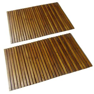 vidaXL Badrumsmattor 2 st akacia 80 x 50 cm