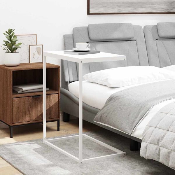 vidaXL Sidobord vit 55x35x66 cm konstruerat tr&auml;