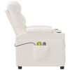 vidaXL Elektrisk massagefåtölj gräddvit konstläder
