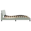 vidaXL Bed Frame without Mattress "Hanko" Light Grey 200x200 cm Velvet
