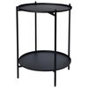H&S Collection Sidobord metall 50,5 cm svart