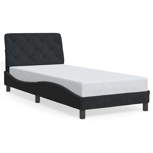 vidaXL Bed Frame without Mattress Black 80x200 cm Velvet