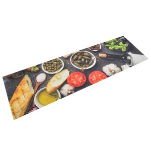 vidaXL K&ouml;ksmatta maskintv&auml;ttbar vin & middag 45x150 cm sammet