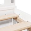vidaXL S&auml;ng med bokhylla utan madrass vit 180x200cm massiv furu