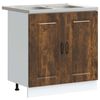vidaXL K&ouml;kssk&aring;p Kalmar R&ouml;kt ek 80 x 46 x 81,5 cm Konstruerat tr&auml;