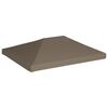 vidaXL Paviljongtak 310 g/m² 3x3 m taupe
