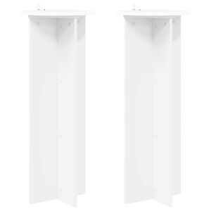 vidaXL V&auml;xtst&auml;ll 2 st Vit &Oslash;40 x 100 cm Konstruerat tr&auml;