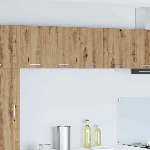 vidaXL H&auml;ngande sk&aring;p med d&ouml;rr 2 pcs Artisan ek och vit 60 x 31 x 40 cm