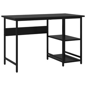vidaXL Datorbord svart 105x50x72 cm MDF och metall