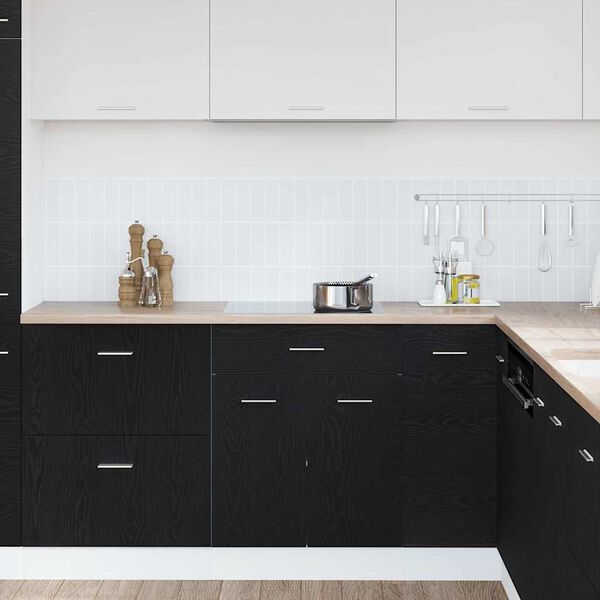 vidaXL H&auml;ngande sk&aring;p Svart Ek 60 x 46 x 81,5 cm Konstruerat tr&auml;