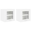 vidaXL H&auml;ngande sk&aring;p 2 pcs Vit 40 x 31 x 40 cm Konstruerat tr&auml;