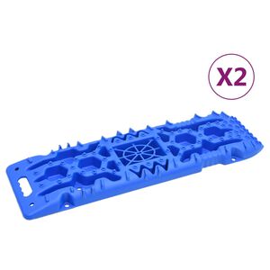 vidaXL Greppmattor 2 st bl&aring; 107x31x7 cm nylon