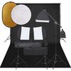 vidaXL Fotostudio med lampor, bakgrund och reflexsk&auml;rm