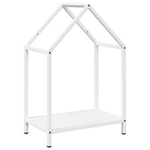 vidaXL Vedst&auml;ll vit 40x25x60 cm kallvalsat st&aring;l