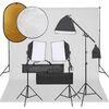 vidaXL Fotostudio med lampor, bakgrund och reflexsk&auml;rm