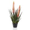 Emerald Konstv&auml;xt Aloe i kruka med 2 blommor 80 cm