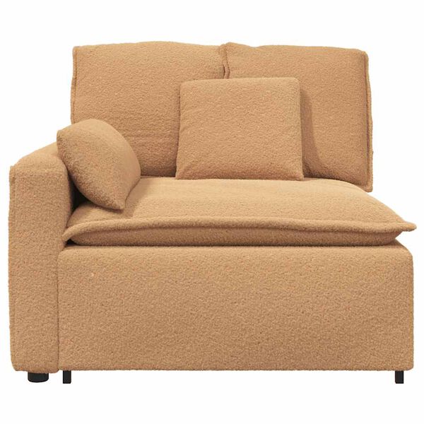 vidaXL Modul&auml;r soffa armst&ouml;ds&auml;ndmodul med dynor beige 100 cm