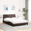 vidaXL Bed Frame without Mattress "Hanko" Dark Brown 120x200cm Fabric