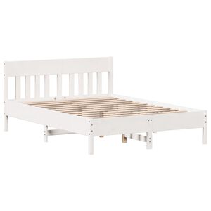 vidaXL S&auml;ngram utan madrass vit 140x200 cm massiv furu